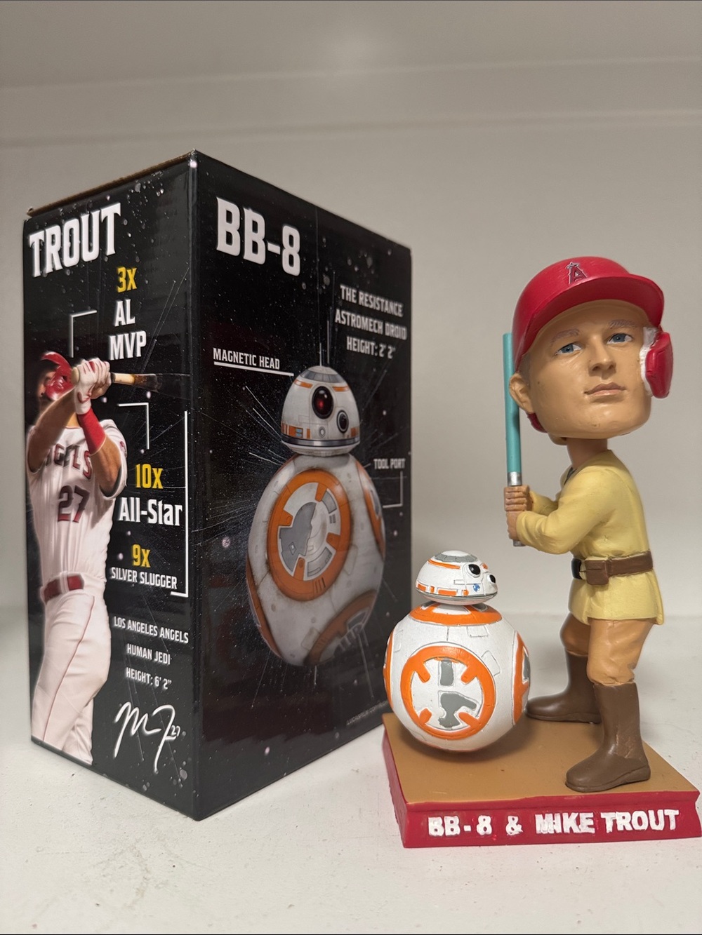 Angels Mike Trout BB-8 Bobblehead โ Red, White & Orange